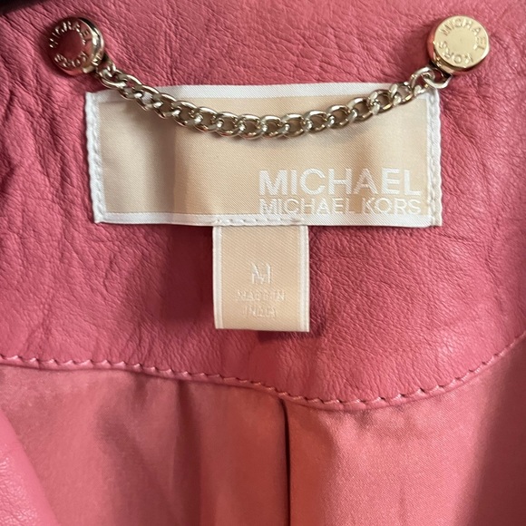 MICHAEL KORS Crinkled Leather Moto Jacket - Picture 2 of 8